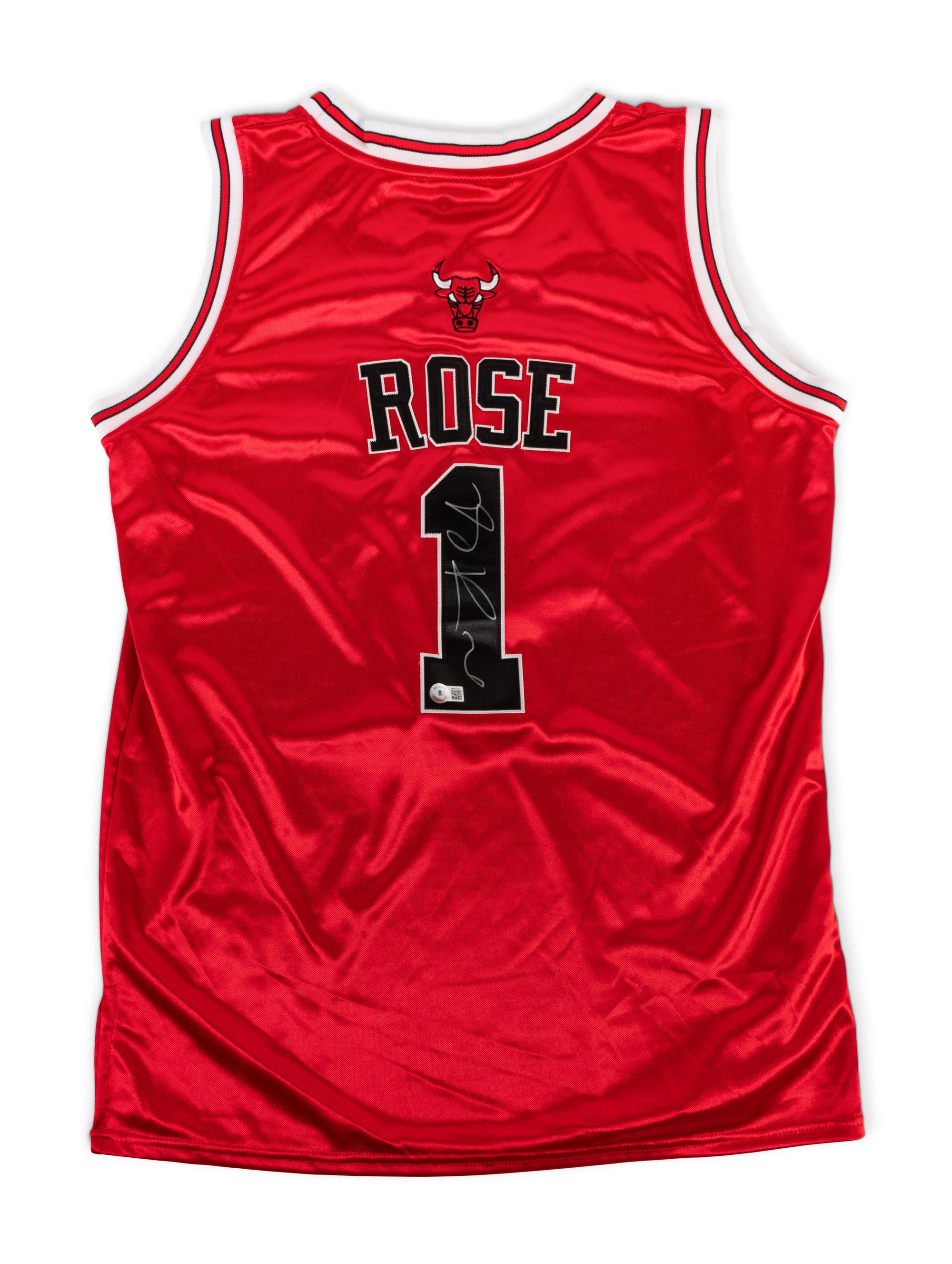 A Derrick Rose Signed Autograph Chicago Bulls Adidas Basketball Jersey (BAS Beckett Authentication Services Certified),
