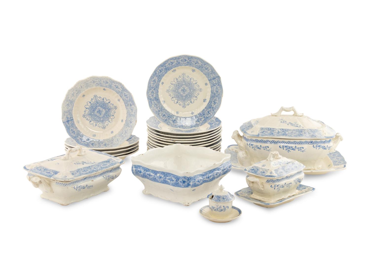 A Rare Herend Faience Dinner Service
