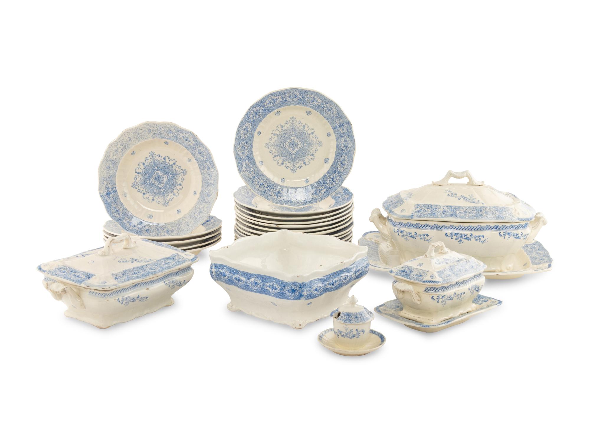 A Rare Herend Faience Dinner Service