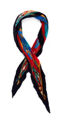 An Hermès Plissé Silk Scarf, 36" x 36".