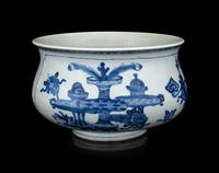 A Blue and White Porcelain Incense Burner