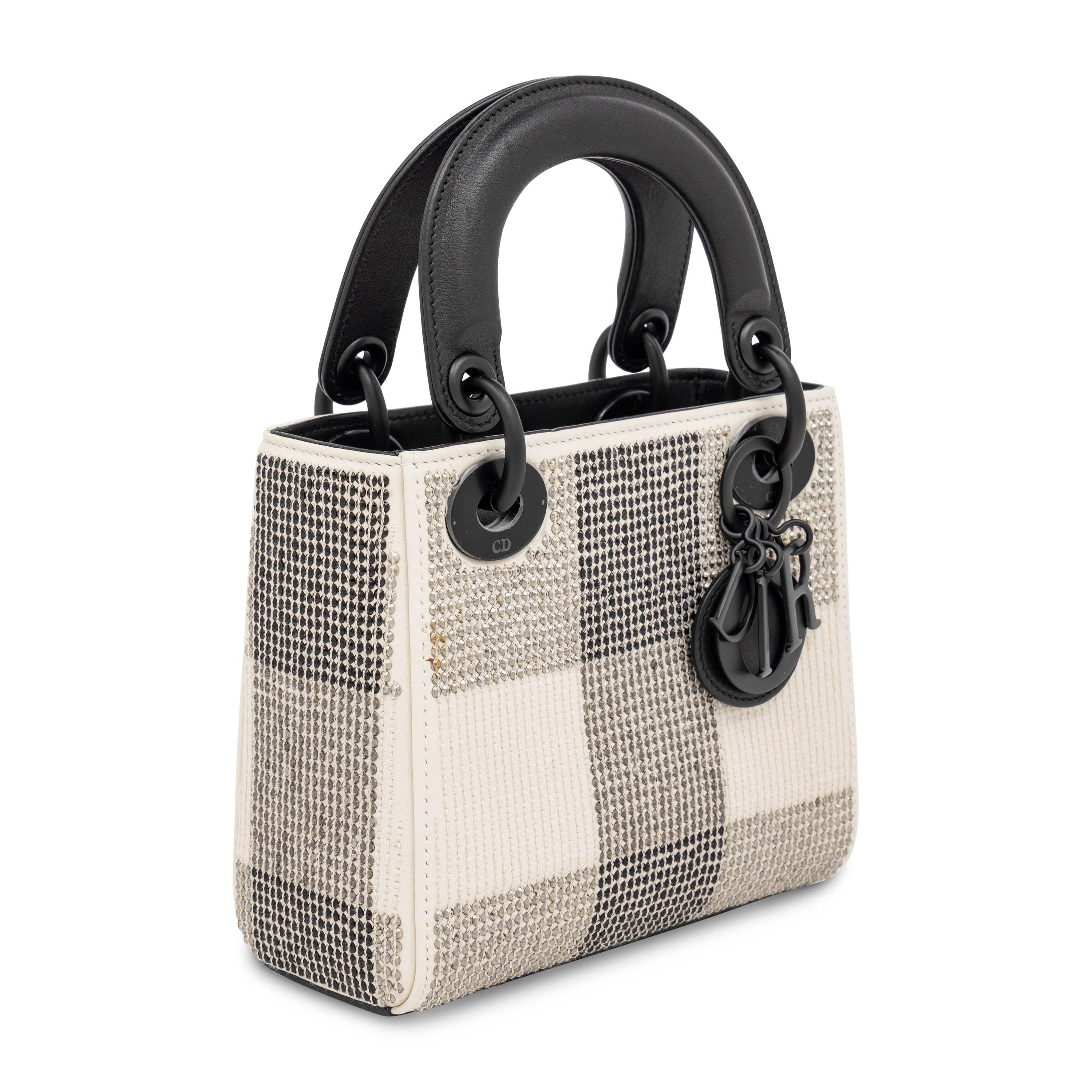 Christian Dior, Mini Lady Dior Bag in Plaid-Sequined Leather