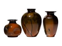 Three Artist Decorated Rookwood Pottery Standard Glaze Vases