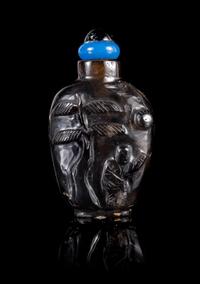 A Smokey Quartz Snuff Bottle Height 3 inches.