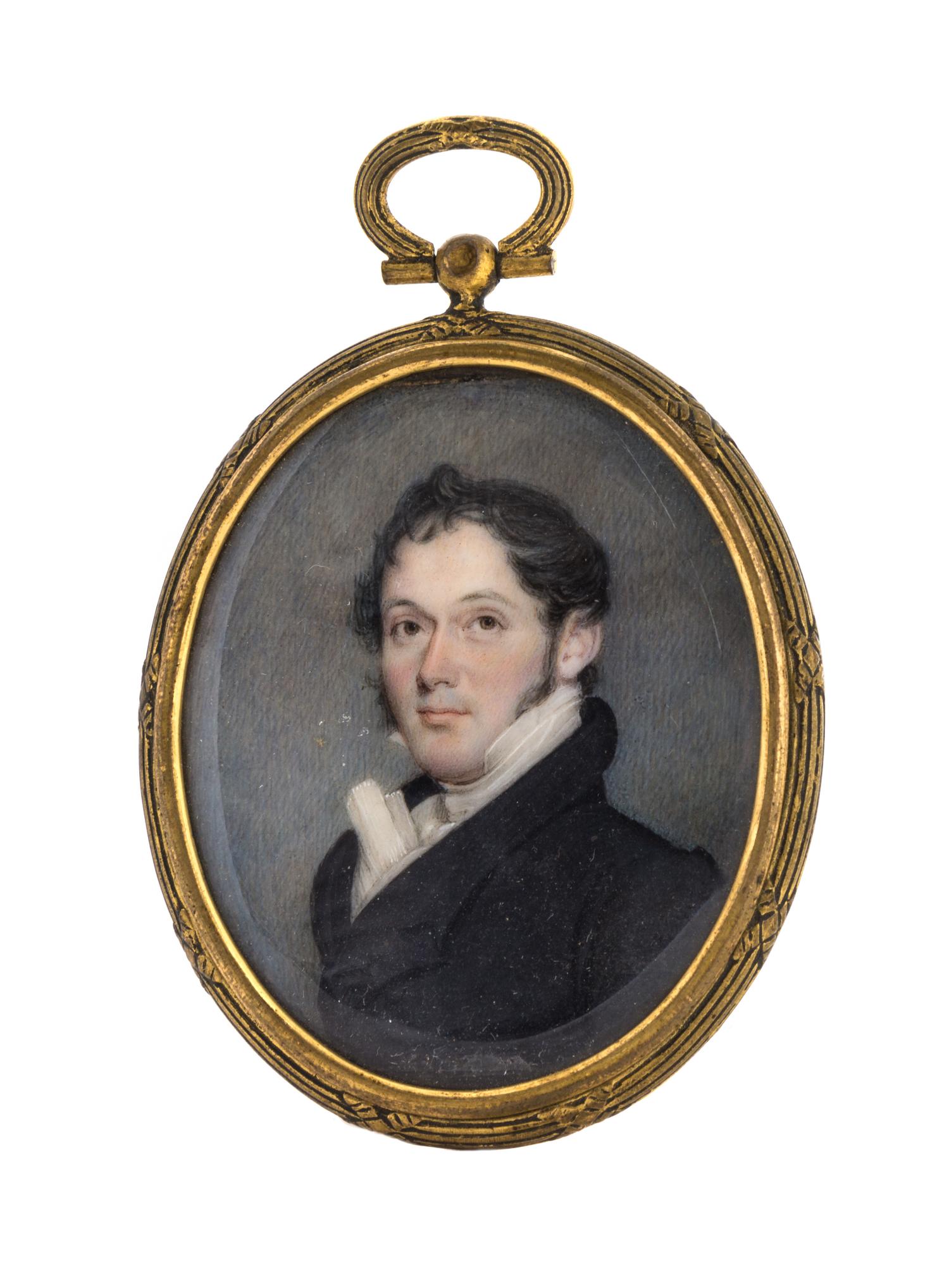 Artist Unknown, (French, 19th Century), Portrait Miniature of the Count de Villeford
