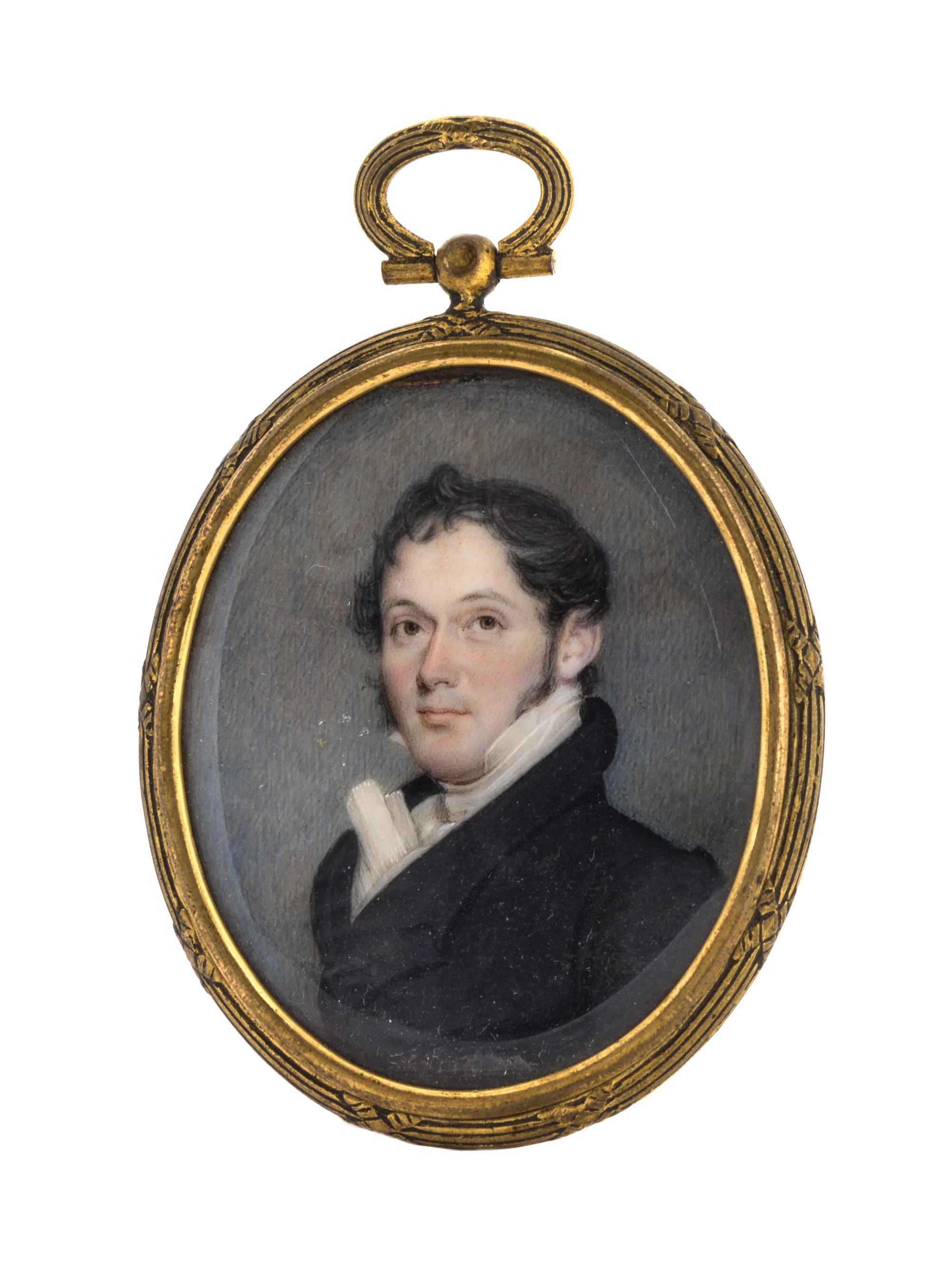 Artist Unknown, (French, 19th Century), Portrait Miniature of the Count de Villeford