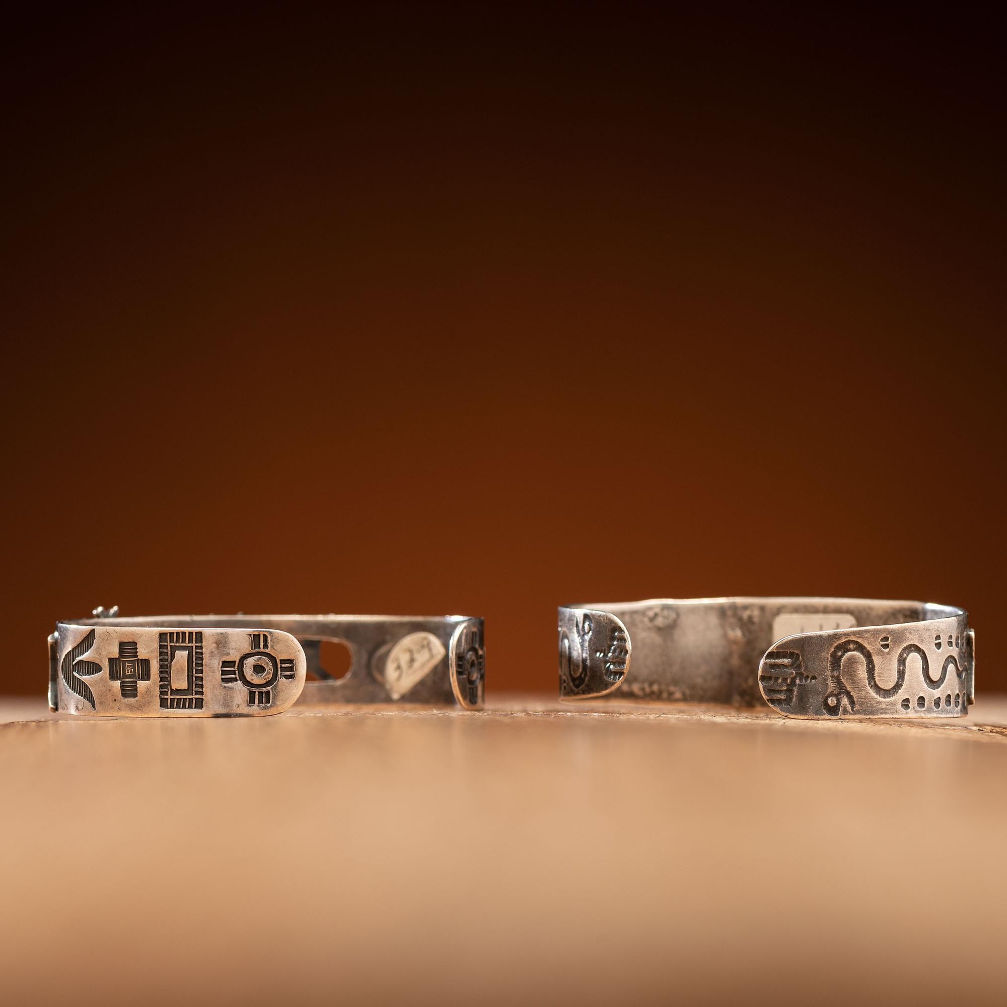 Fred Harvey Era Silver Cuff Bracelets