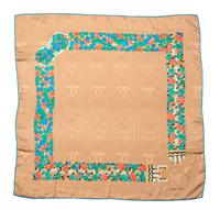 A Cartier Silk Jacquard Scarf, 34" x 34".