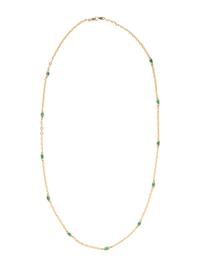 YELLOW GOLD, EMERALD AND DIAMOND NECKLACE