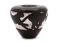 A Valerie Surjan Cameo Glass Cheetah Vase — 20TH CENTURY