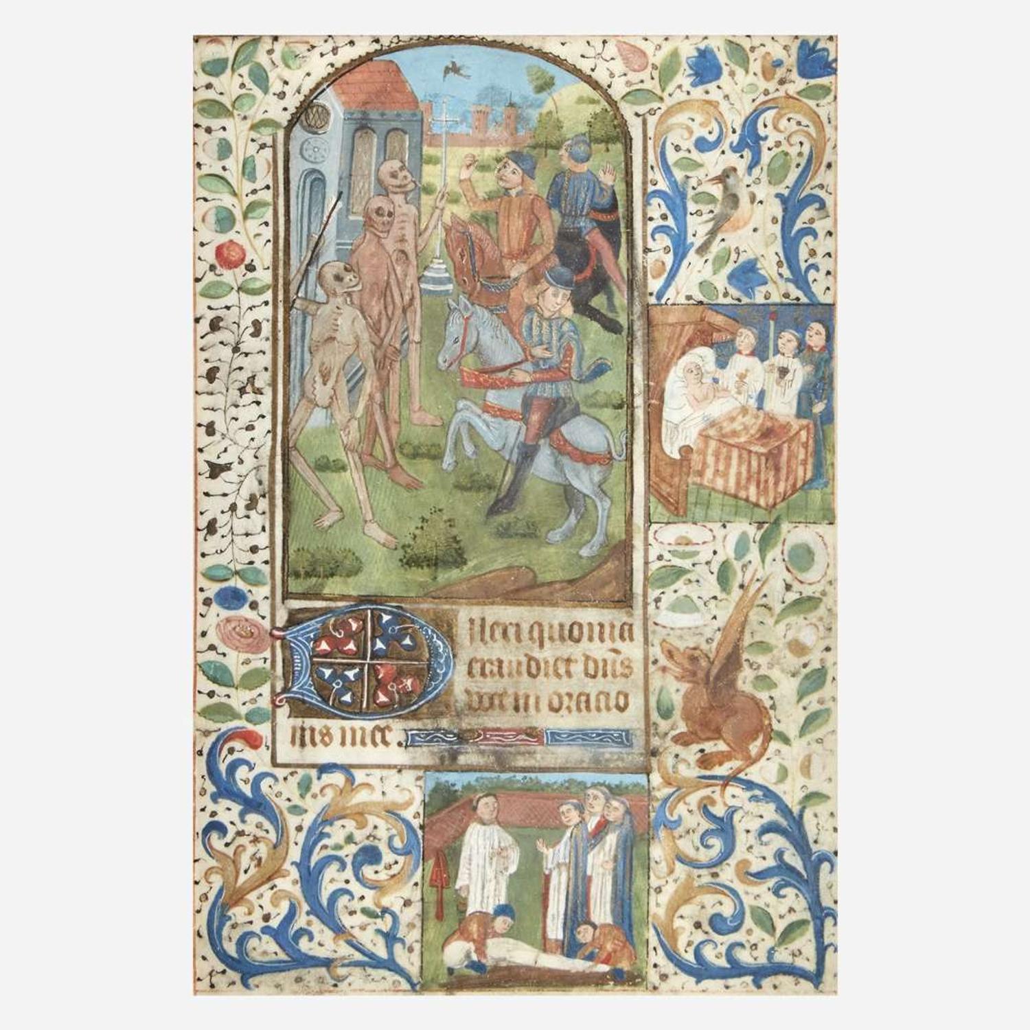 Two Framed Illuminated Manuscript Leaves