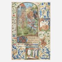 Two Framed Illuminated Manuscript Leaves