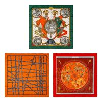 A Group of Three Hermès Scarves