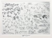 Two Works of Art depicting Greyhounds Largest: 25 x 29 inches.