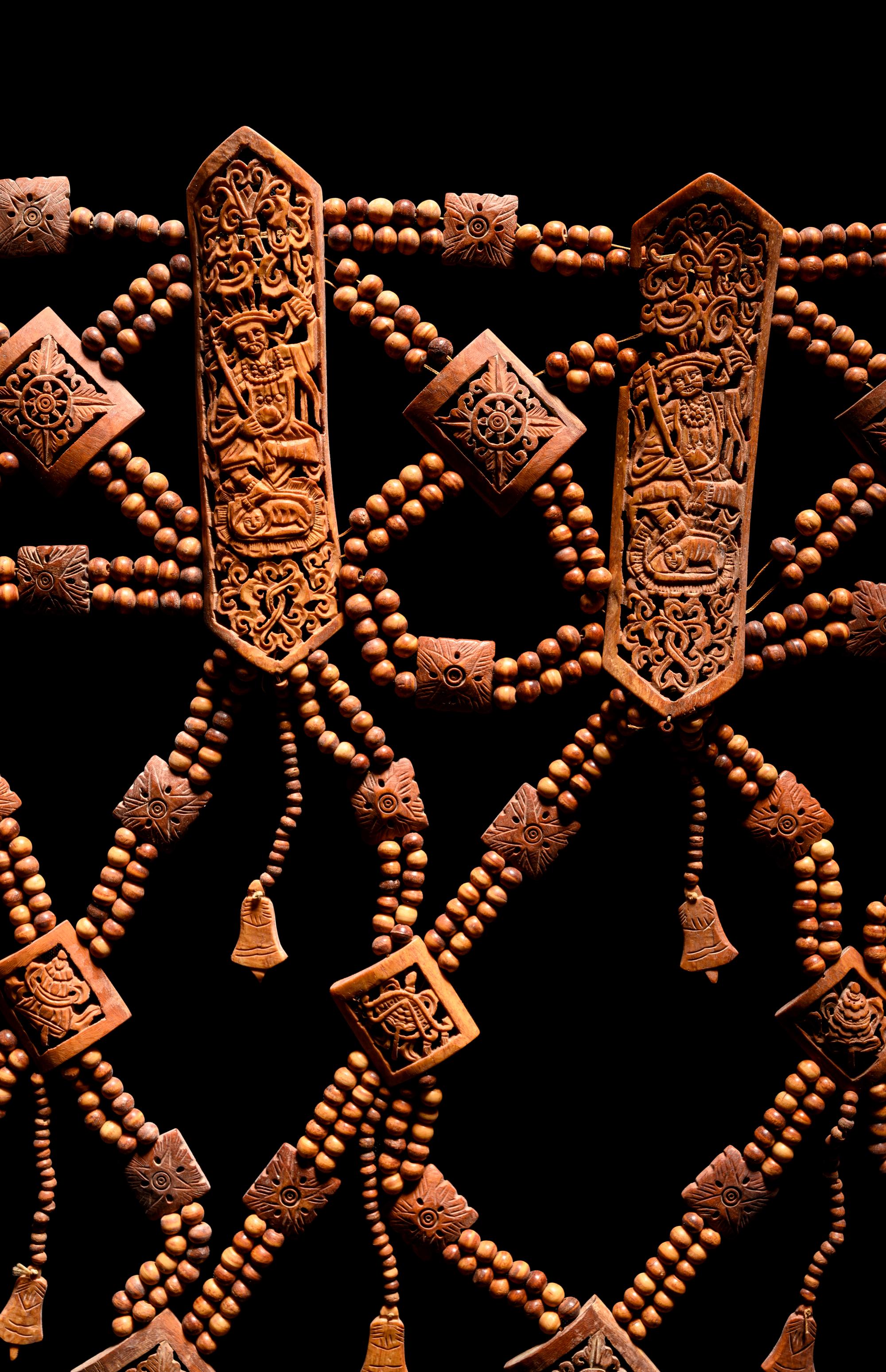 A Set of Tibetan Ritual Bone Apron and Jewelry