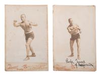 [BOXING] -- [TURNER, Rufus (d. 1937)]. 2 Cabinet cards of boxer Rufus “Rufe” Turner. Sommer Studio: Philadelphia, [1905].