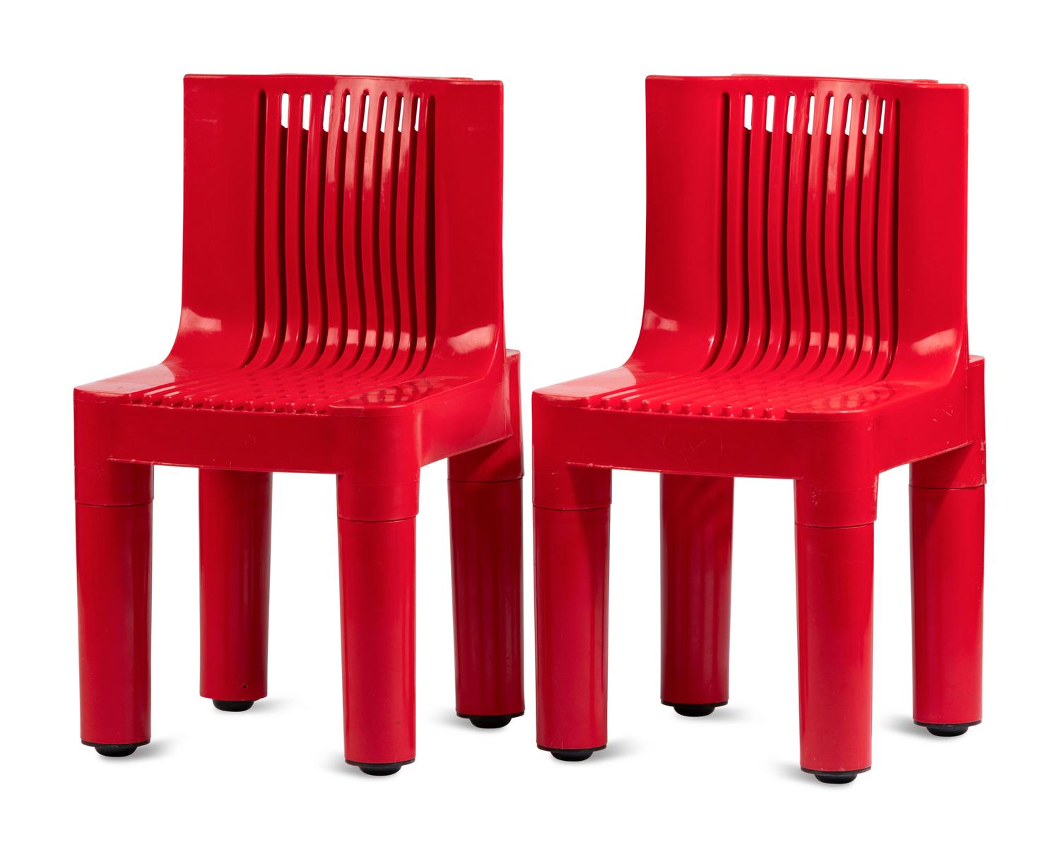 Pair of K1340 Children's Chairs, designed 1964 Kartell, Italy