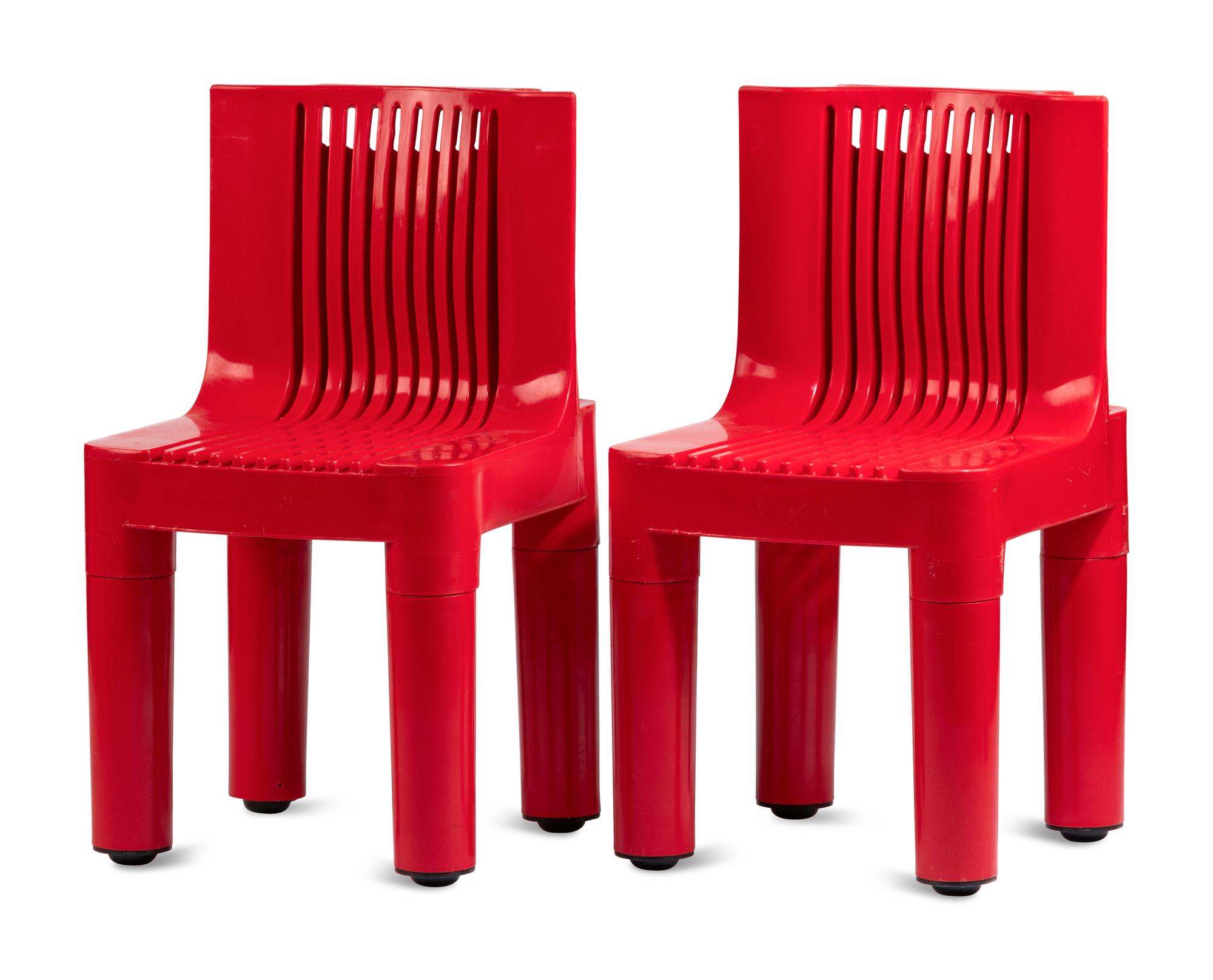 Pair of K1340 Children's Chairs, designed 1964 Kartell, Italy