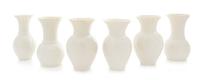 Six Belleek Vases Height of tallest 5 1/4 inches. — BELLEEK COLLECTORS SOCIETY MARKS