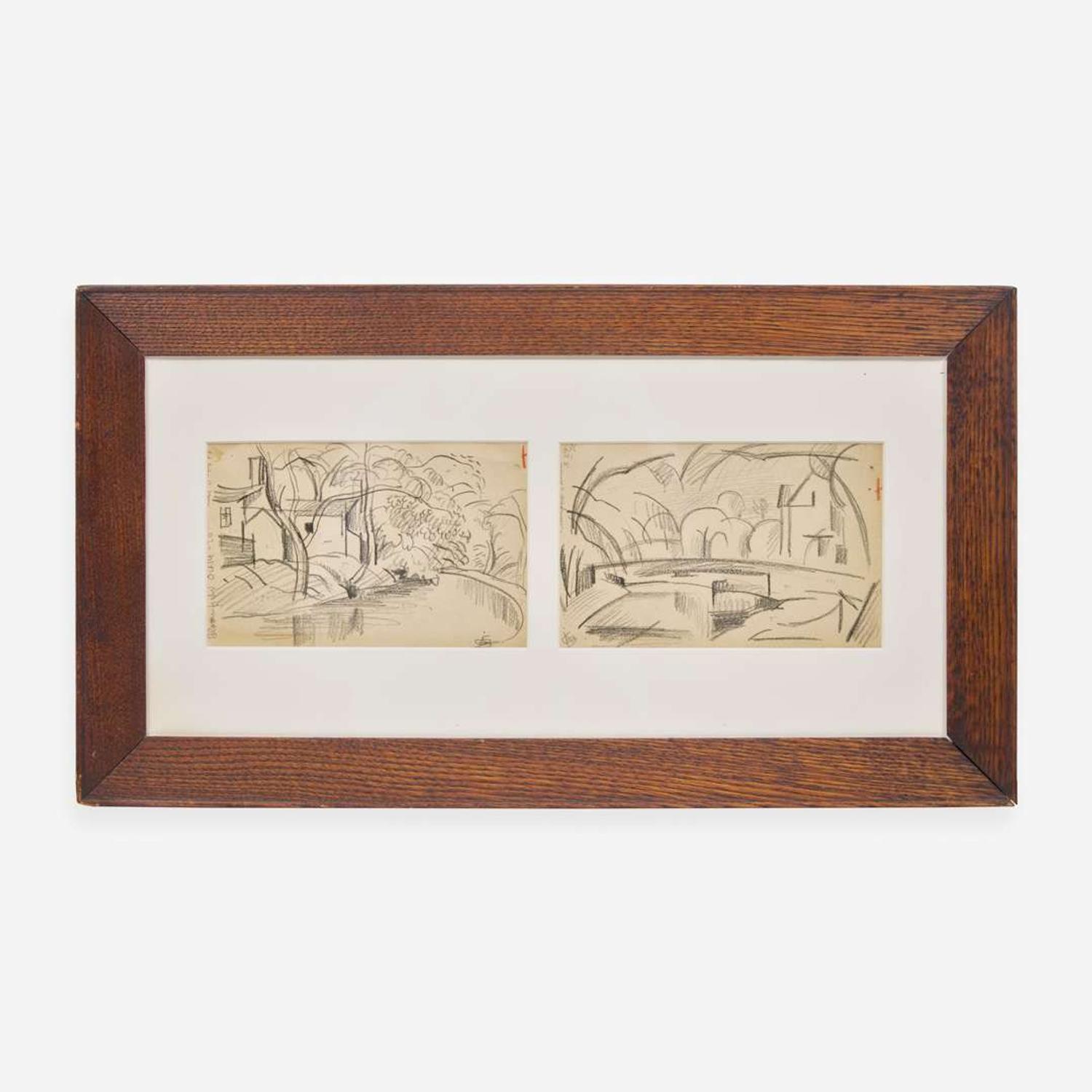 Oscar Florianus Bluemner (American, 1867–1938) Bloomfield/ Bloomfield Place Sketches