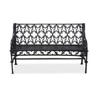 Two Gothic Revival black-painted cast iron benches 20th century