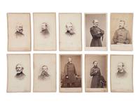 [CIVIL WAR - ARMY OF POTOMAC]. BRADY, Mathew (1822-1896), photographer. A group of 37 CDVs of Union generals, incl. MEADE, FRANKLIN, STONEMAN, BURNSIDE, TYLER, KEYES, GRIFFIN, MARTINDALE, and HATCH, MOH.