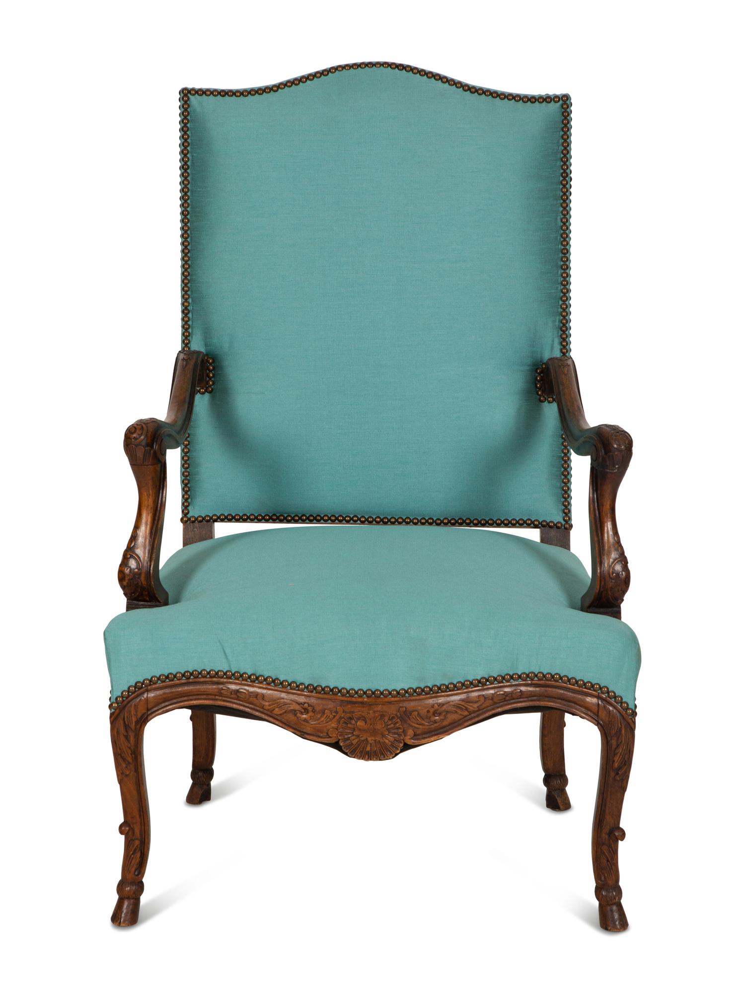 A French Provincial Carved Beechwood Fauteuil — 19th Century