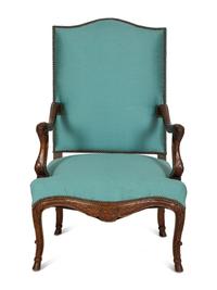 A French Provincial Carved Beechwood Fauteuil — 19th Century