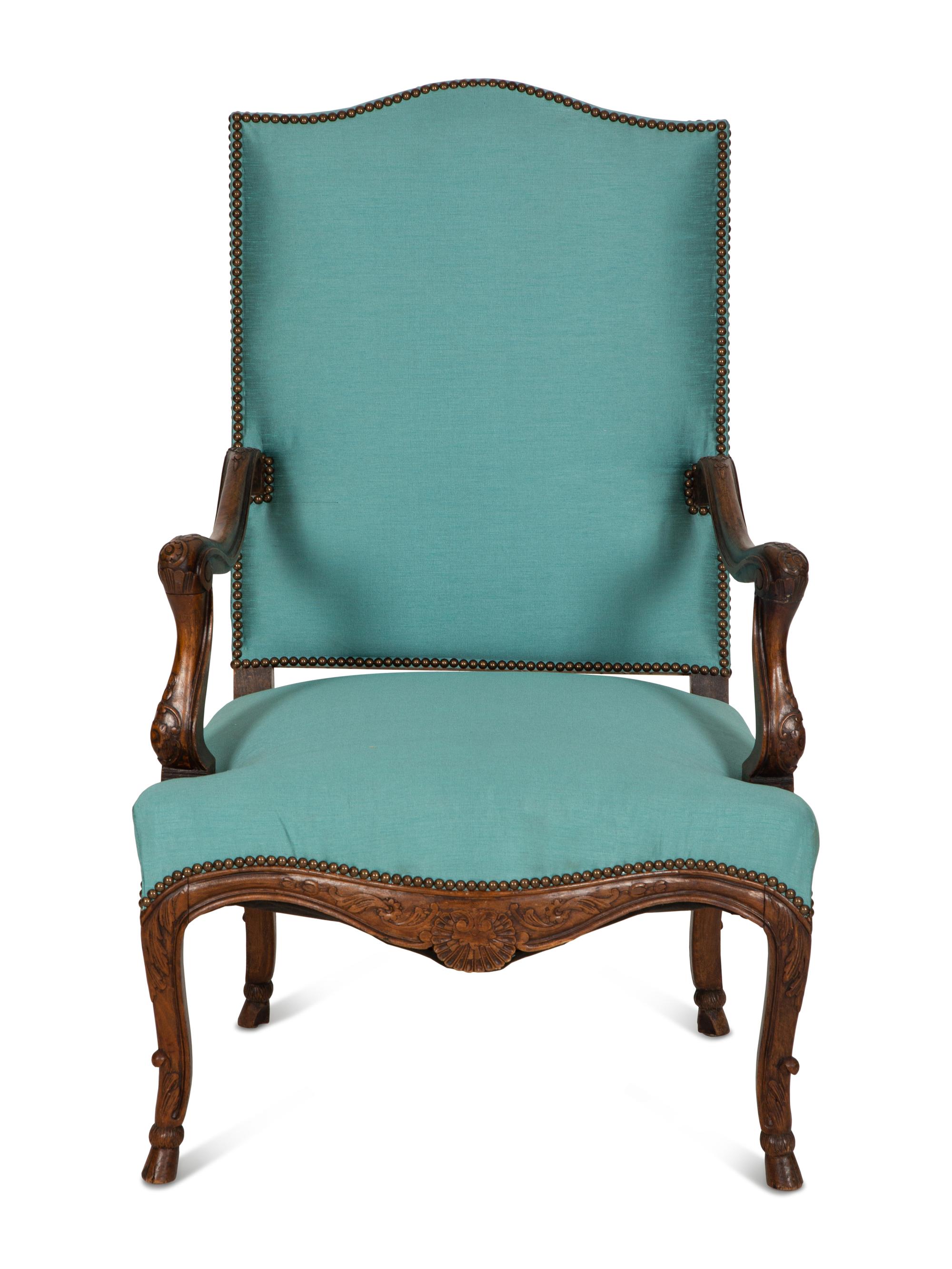 A French Provincial Carved Beechwood Fauteuil — 19th Century
