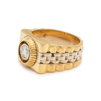 BICOLOR GOLD AND DIAMOND RING