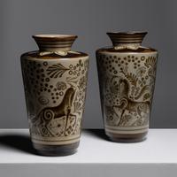 Pair of Ceramic Vases Atelier Primavera, c. 1930 France