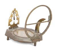 An English Brass Lantern Clock and A Sundial/Compass