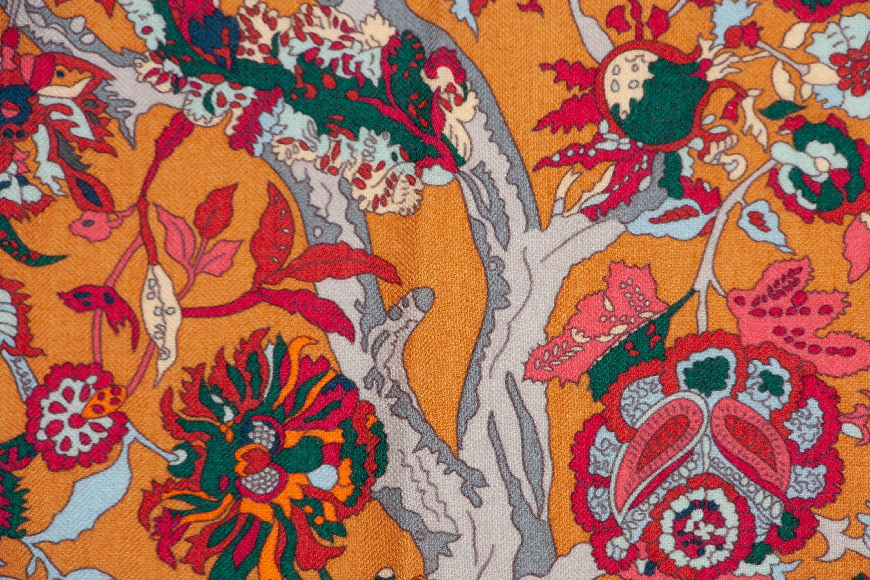 Two Hermès 90cm Silk/Cashmere Scarves