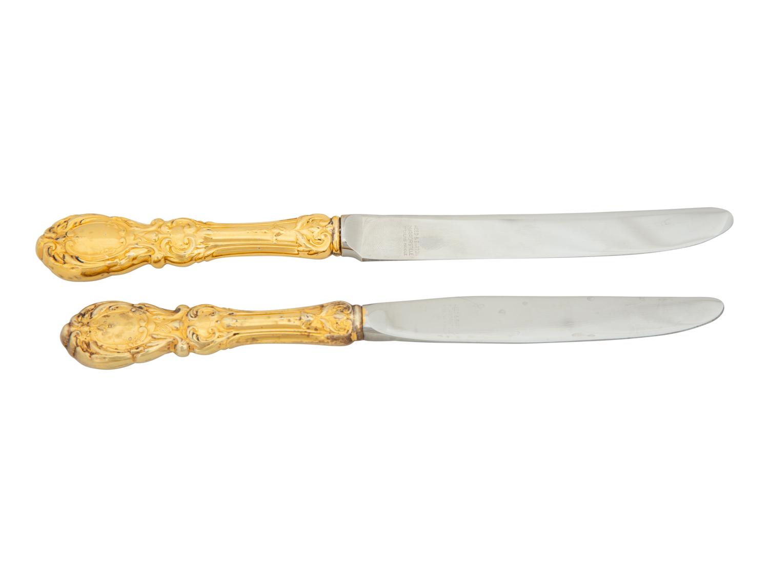An American Silver-Gilt Flatware Service