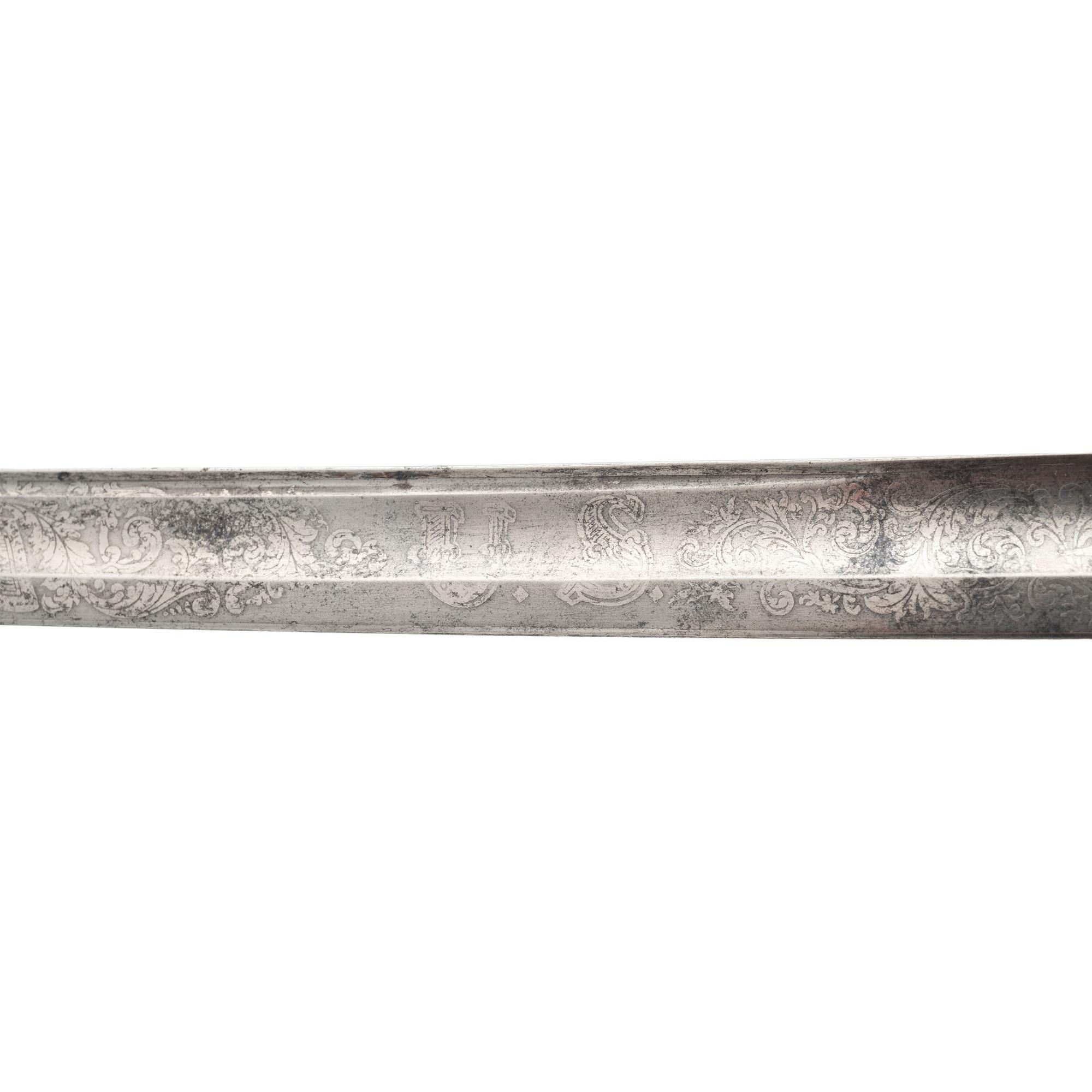 S&K Model 1850 Foot Officers Sword Presented to Sergeant Major (Capt.) George Smith - 7th NJ Infantry - WIA at Chancellorsville
