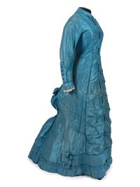 Striped Silk Taffeta Gown, 1880s