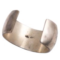 Navajo and Zuni Silver Cuff Bracelets, with Inlay