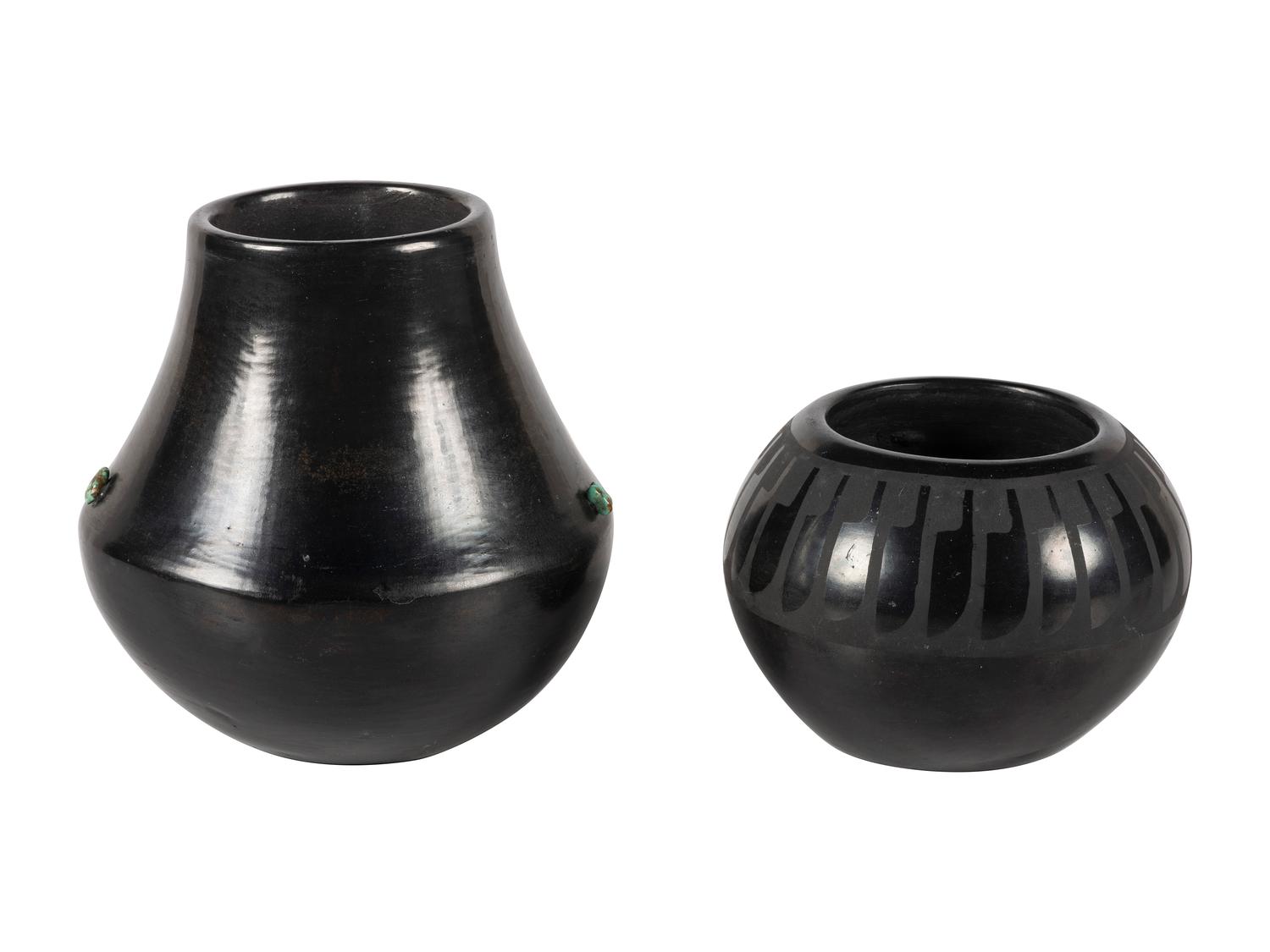Blackware Pottery Jars