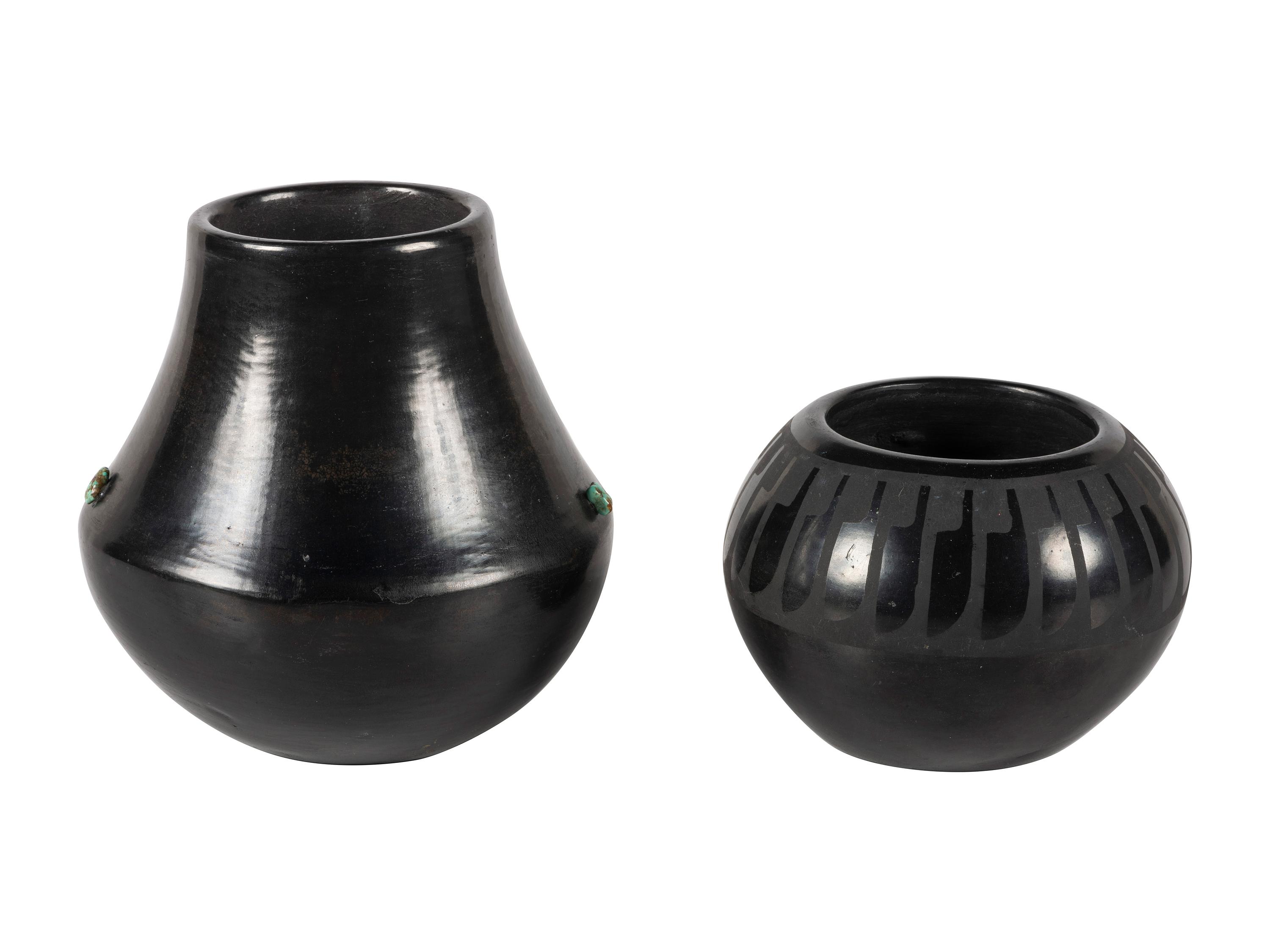 Blackware Pottery Jars