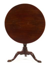 A Chippendale Style Tilt-Top Table Height 27 x depth 27 1/2 inches.