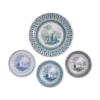 A Large Group of Staffordshire Historical Transferware Tablewares in Penn's Treaty Pattern