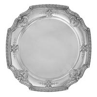An American Silver Cake Tray, Tiffany & Co., New York, NY, Early 20th Century, the rim having floral and ribbon decoration, the border