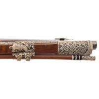 Contemporary Snaphance Rifle with Heavily Decorated Inlays by John B. Derrick (American, b.1936)