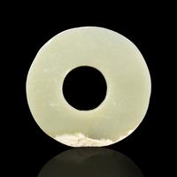 A Chinese Celadon Jade Bi Disc 青白玉壁