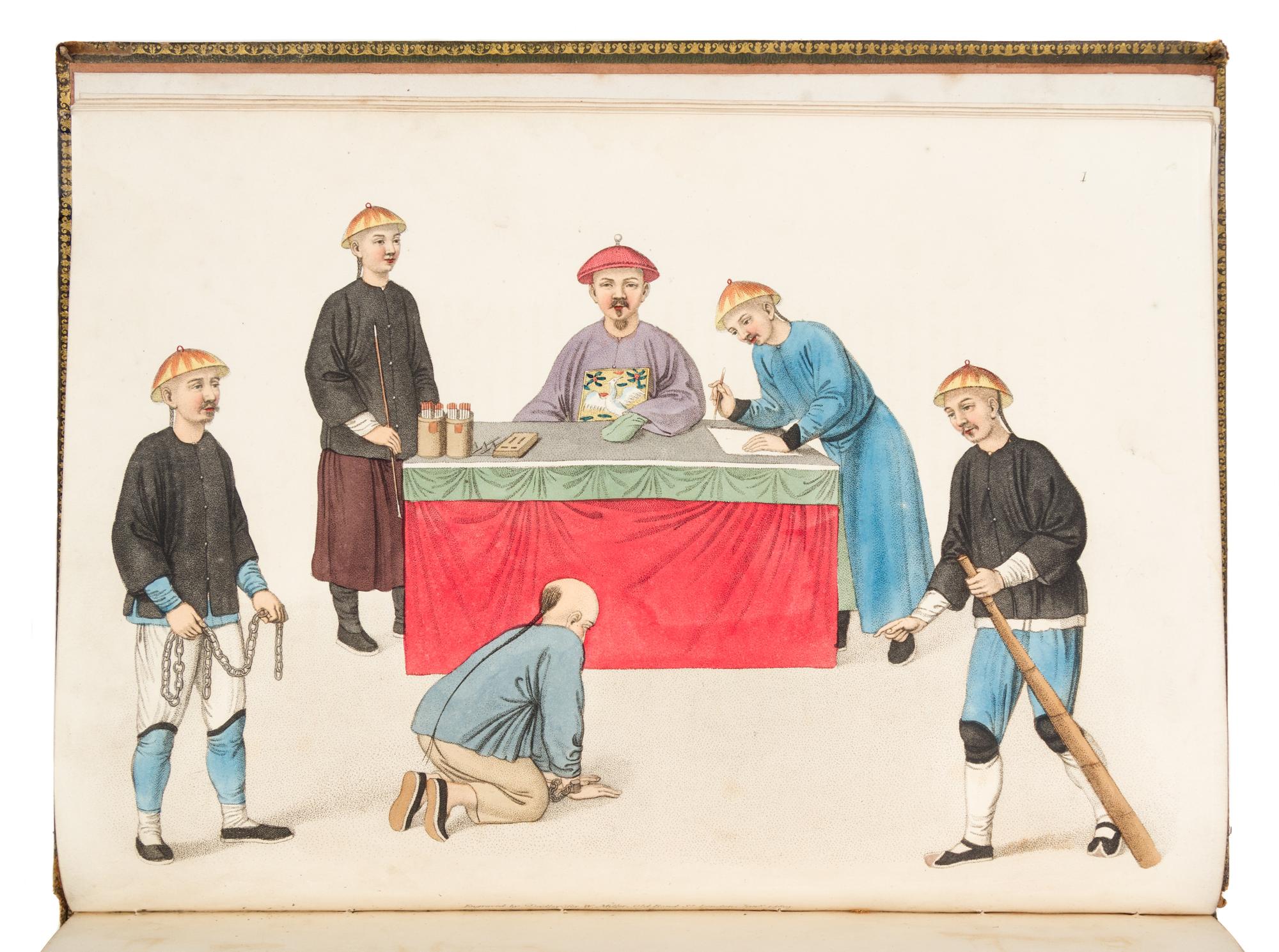 [MASON, George Henry]. The Punishments of China. London: W. Bulmer for William Miller, 1801 (but later, plates watermarked 1817).