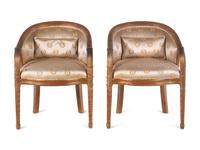 A Pair of Giltwood Armchairs