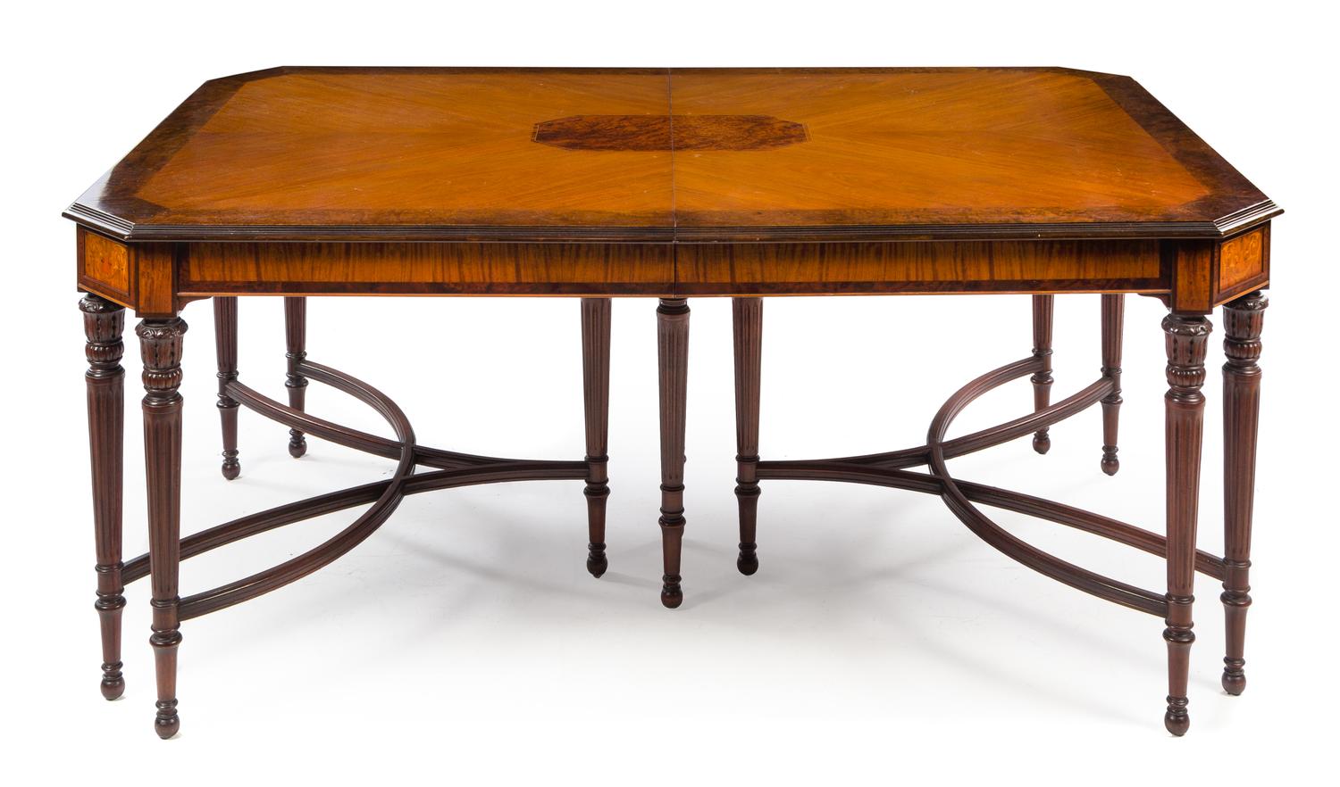A Louis XVI Style Dining Room Suite Height of china cabinet 64 3/8 inches. — FIRST HALF 20TH CENTURY