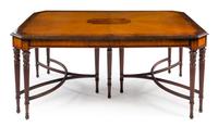 A Louis XVI Style Dining Room Suite Height of china cabinet 64 3/8 inches. — FIRST HALF 20TH CENTURY