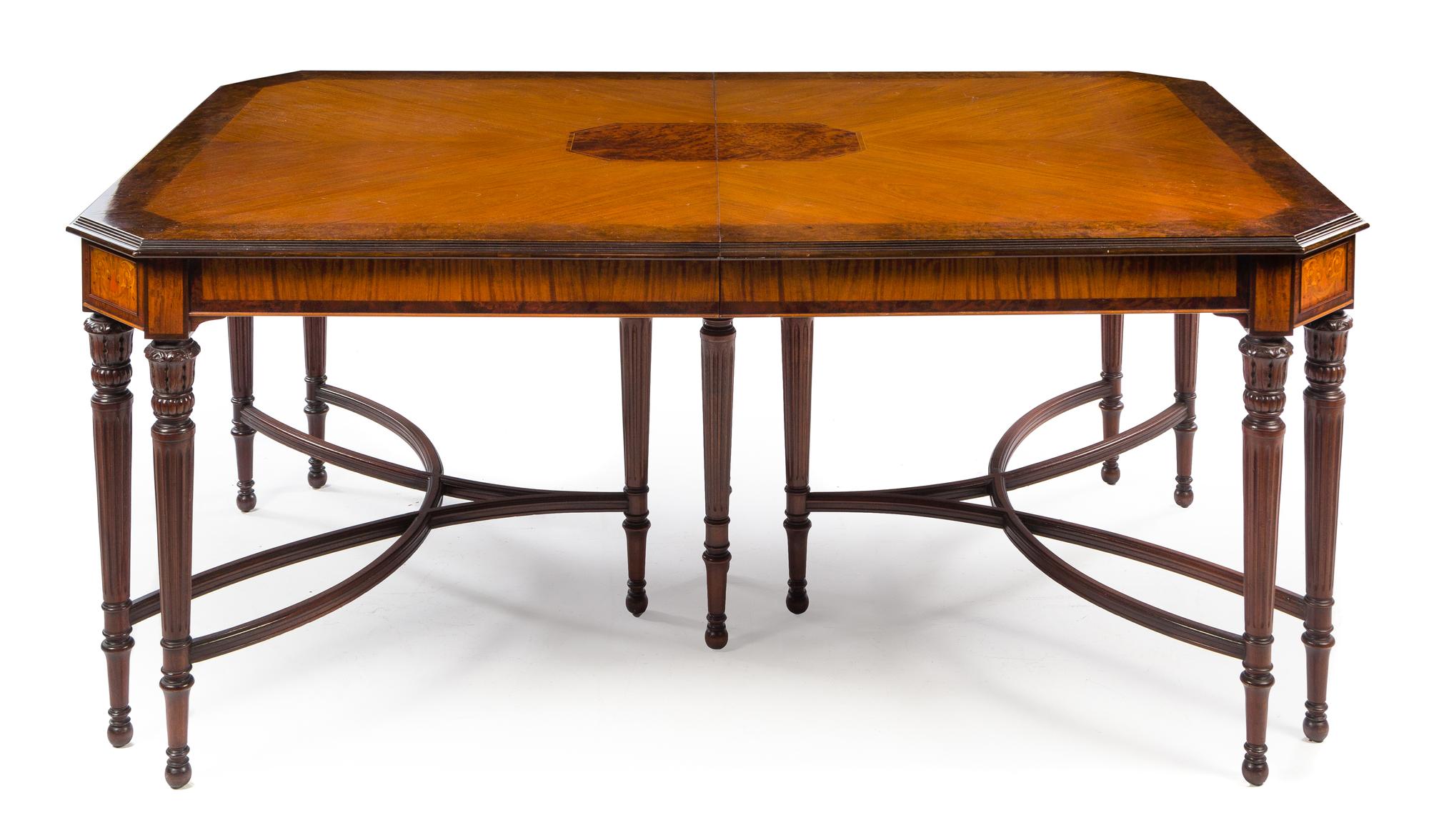 A Louis XVI Style Dining Room Suite Height of china cabinet 64 3/8 inches. — FIRST HALF 20TH CENTURY