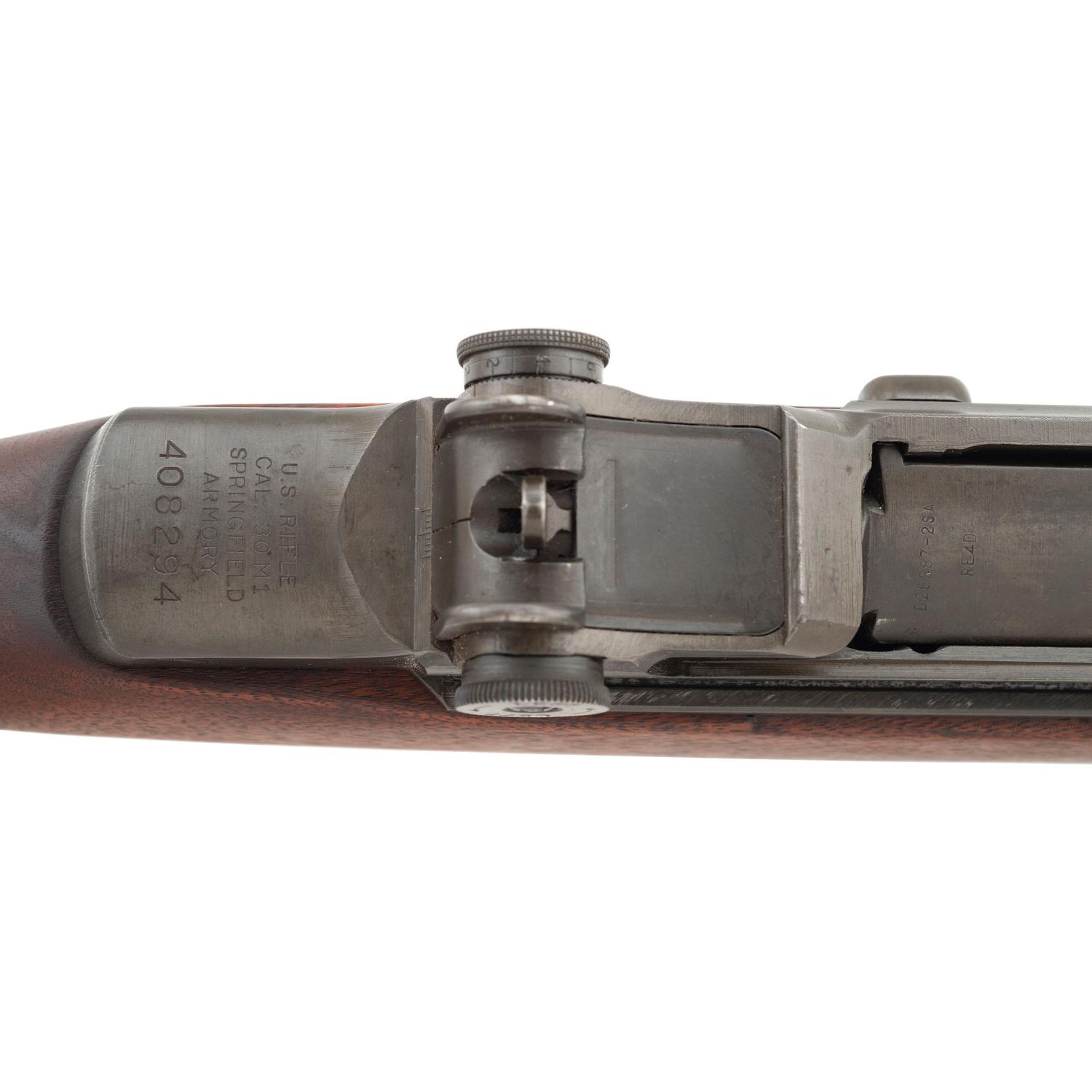 **Springfield M1 Garand Dated December, 1941 with Original Barrel, Uncut Operating Rod, Flush Nut Sights, British Poofs